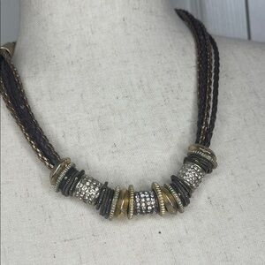 Vintage Signed Chicos Braided Rope Necklace